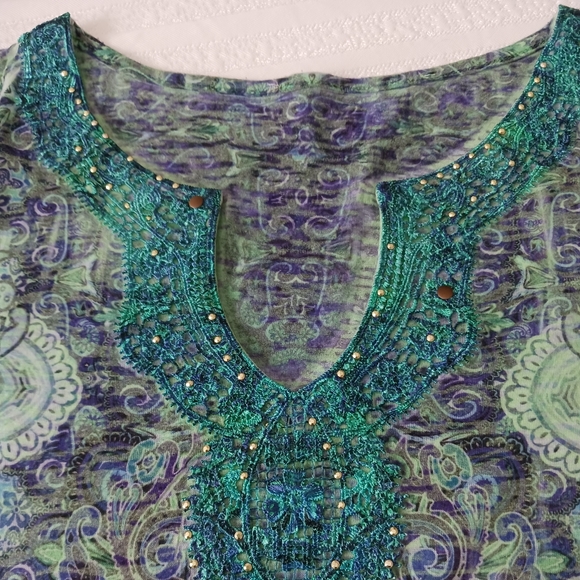 Pair of One World Cap Sleeve Fancy T's - Picture 4 of 6